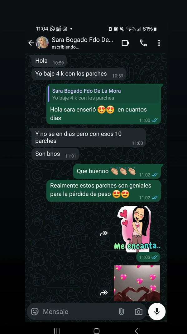 Testimonio WhatsApp Slim Patch